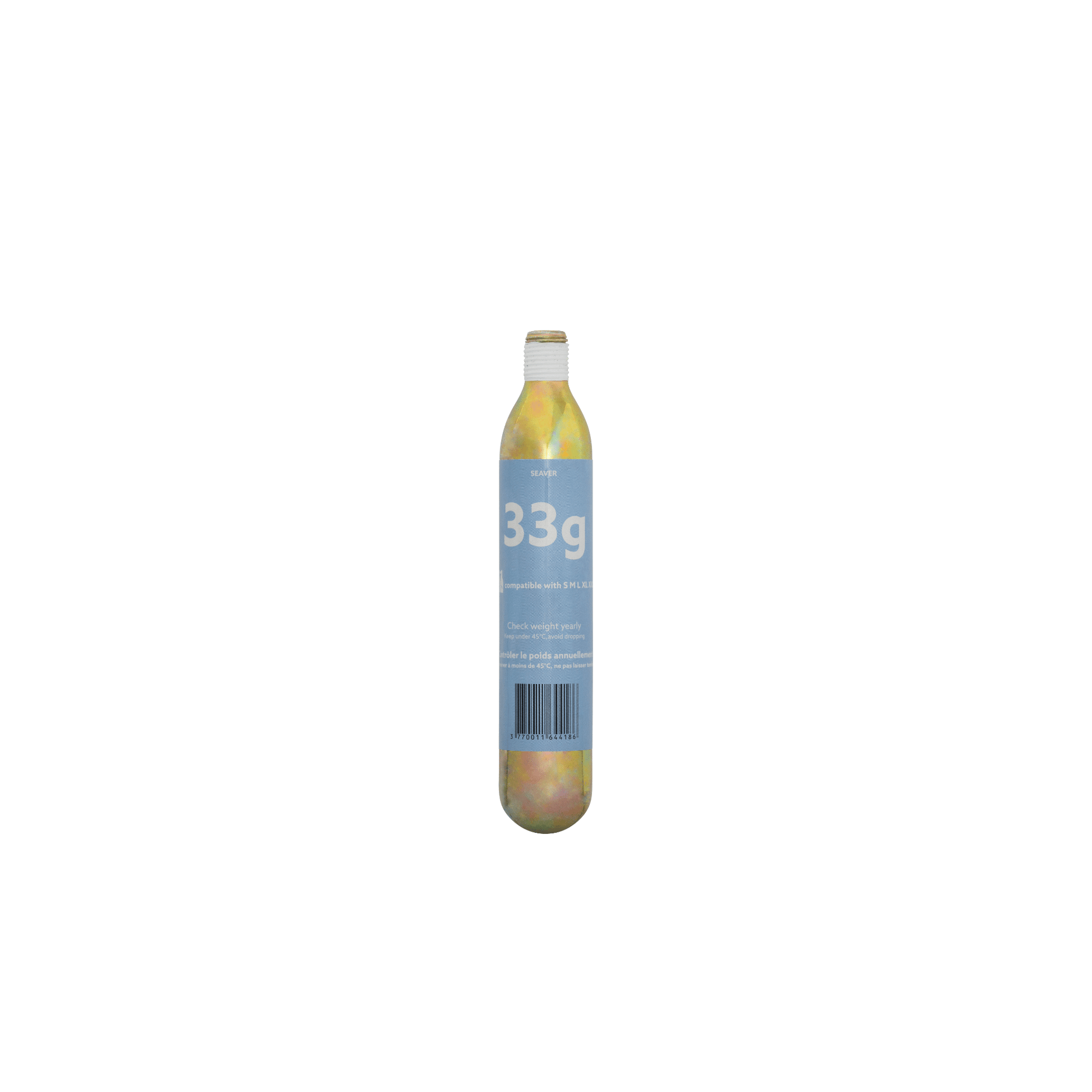 SEAVER SAFEFIT CO2 Cartridge | 24g & 33g Sizes - EqiSafe